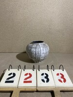 Hódmezővásárhely ceramic spherical vase - diam. 24 cm. 2233