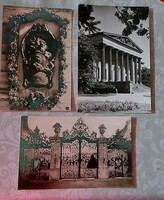3 black and white postcards