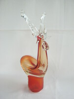 Glass large deer 30 cm candle holder