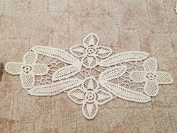 Crochet showcase lace tablecloths beige 2 pcs