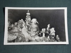 Postcard, aggtelek, stalactite cave detail, Chinese emperor's throne stalactites