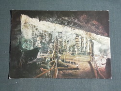 Postcard, aggtelek jósvafő, Baradla stalactite cave, column of 13 Arad martyrs