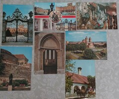 7 colored postcards