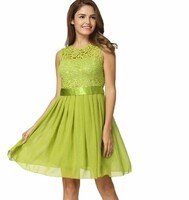 New, approx. M apple green casual dress, lace dress