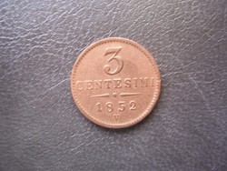 Olaszország - Lombardia-Velence    3 Centesimi 1852 V