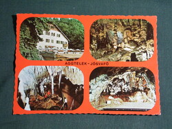 Postcard, aggtelek jósvafő, mosaic details, stalactite cave, resort, hostel, restaurant