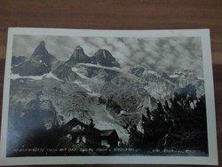 Ausztria, Lindauer Hütte a Három torony lábánál, hegyek 1937, Photohandlung, Bregenz,Zeiss Obiektiv