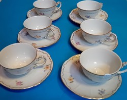 6 Zsolnay coffee cups with bottoms