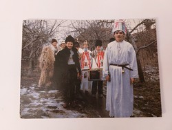 Régi képeslap karácsonyi fotó betlehemesek 1989