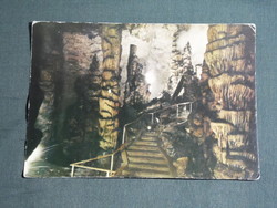 Postcard, aggtelek fortune teller, baradla stalactite cave, hall of columns
