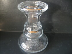 Retro pressed glass candle holder