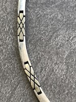 Ezüst nyaklánc vésett mintás betétekkel, 25 g, 46 cm hosszú
