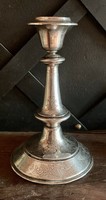 Silver delicately decorated chiseled marked silver candle holder