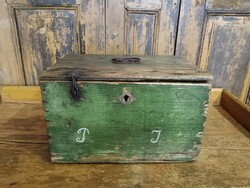 Military chest, monogrammed, I think from the First World War, in cleaned and treated condition, storage chest