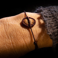 Brown-beige ombre macramé bracelet