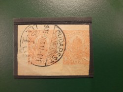 1905. Newspaper stamp pair. Budapest.