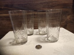 4 crystal water glasses