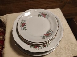 Polish floral porcelain plate set.