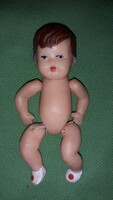 Antique approx. 1940 Solid rubber hand-painted small baby room doll 7 cm according to the pictures