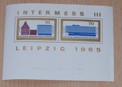 DDR 1965-Bélyegkiállítás-Posta tiszta blokkpár