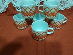 Checkered plain mugs (6 pcs.)