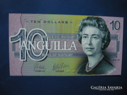 Anguilla island $10 2019 bird! Elizabeth II! Ouch! Rare fantasy paper money!
