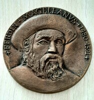 Ferdin magellanvs 1480 - 1521 bronze double-sided commemorative plaque 9.7 cm in its own box