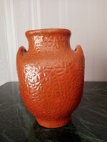 Pesthidegkúti iparművészeti modernista  kerámia váza  - Csizmadia Margit