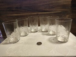 6 crystal water glasses