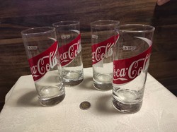 4 retro Coca-Cola glasses
