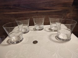 5 Campari glasses