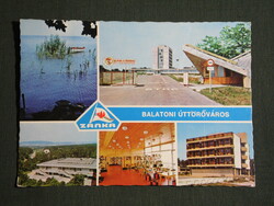 Postcard, Balaton sled, mosaic details, pioneer camp city
