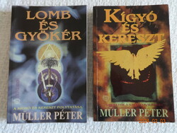 Péter Müller's two books: snake and cross, leaf and root