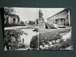 Postcard, Budapest, mosaic details, pharmacy, primary school, view, street