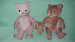 Antique microplush coated doll house toy teddy bear family in one - 12 -11 - 4 cm according to the pictures