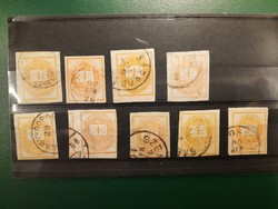 Hirlap stamp color variants.