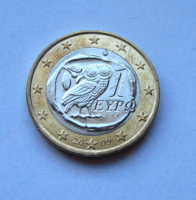 Görögország – 1 Euro - 1 €  - 2009 – Bagoly