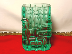 Vladislav urban Czech glass vase, sklo union