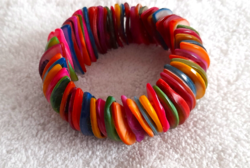 Women's rainbow shell bracelet