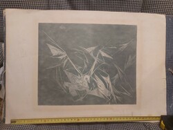 Offset print by an unknown artist, slightly rusty
