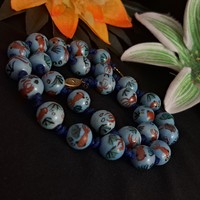 Antique handmade oriental porcelain string of beads