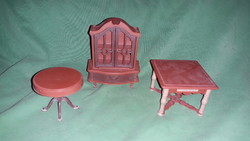 Retro w. Germany - jean hoffler - plastic bieder doll furniture for 7-8 cm dolls according to the pictures