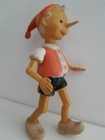 Old vintage hard plastic fairy tale figure Pinocchio, approx. 20 Cm