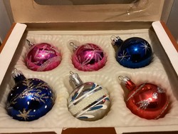 Old glass balls Christmas tree decorations in their box