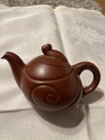 Álomszép Kinai  tea kiöntő barna porcelán vagy kerámia?