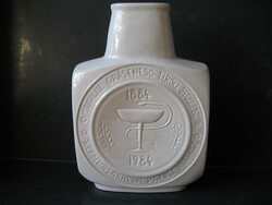 1884-1984 Kézdivásárnhelyi Városi Kórház emlék váza Zöldes H Sándor