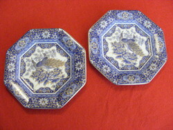 Peacock pattern, Japanese plates, pair