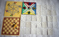 Ne nevess korán társasjáték , sakk , dáma , számoló ... régi játék táblák , betű táblák vegyes