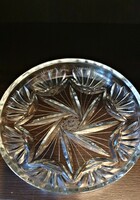 Nicely polished, lead crystal bowl, table centerpiece. 17.5 cm diameter.