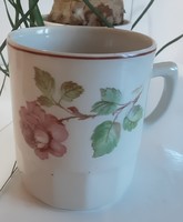 Hölóháza old porcelain mug with flowers